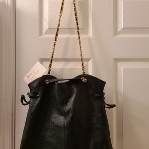 Tory Burch black leather shoulder bag